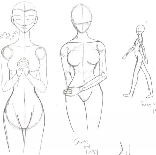 anime girl body drawing