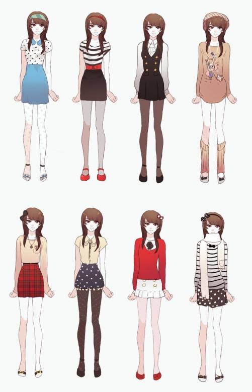 anime girl clothing drawing