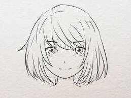 anime girl face drawing