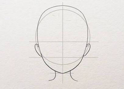 anime girl head shape drawing 